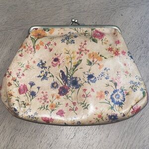 Patricia Nash Floral Tan Clutch